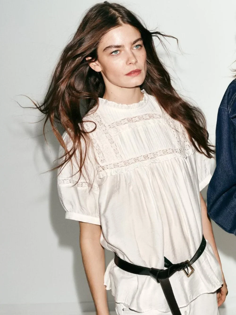 NEW ZARA romantic puff sleeve blouse 5770 size XS